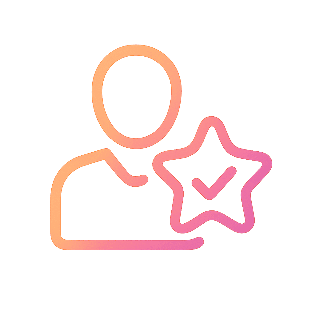 Multi-signal evaluation icon representing structured clinic assessment and quality patterns