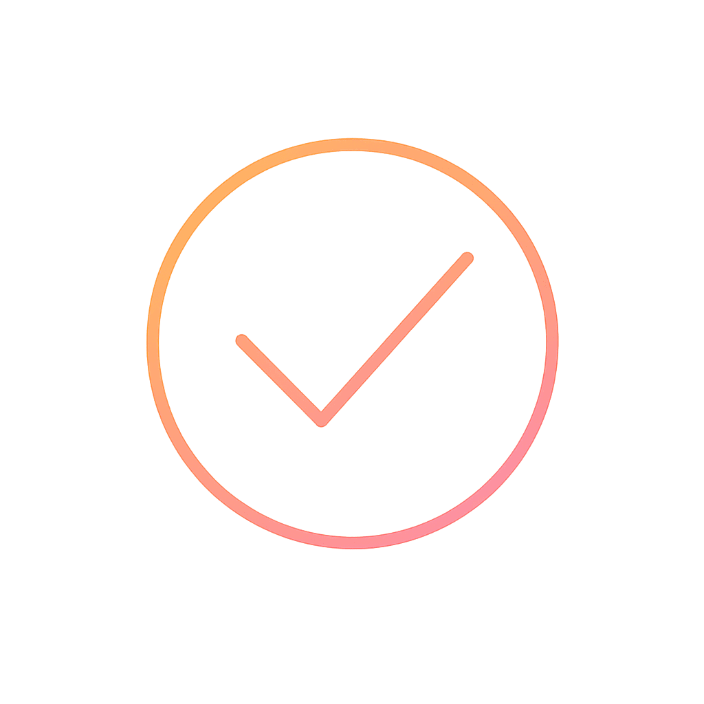 Checkmark icon symbolizing treatment results and refinements from Invisalign patients in Dubai
