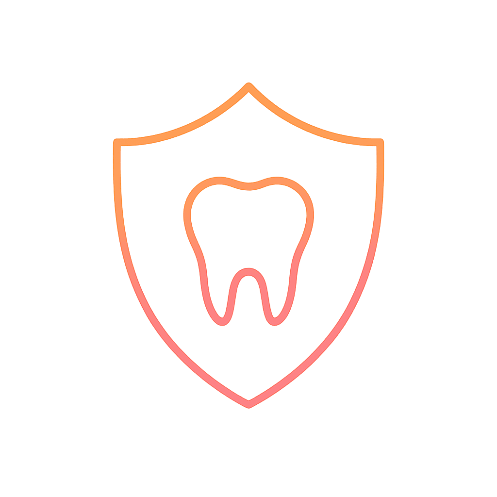 Tooth and cross icon symbolizing clinic experience feedback from Invisalign reviews in Dubai