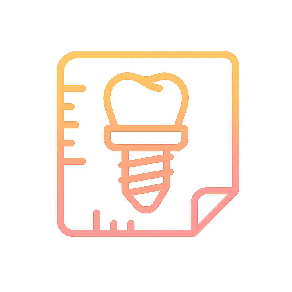 Gradient icon for specialist-led implant planning and case design