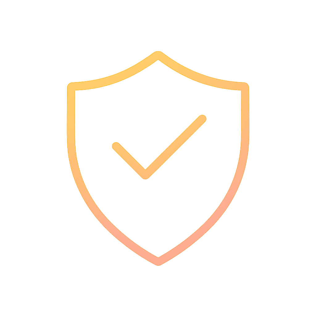 Gradient shield/check icon representing transparency and ethical guidance